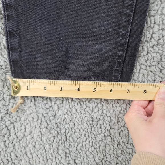 Madewell Jeans Womens 28* Black The Dad Jean Relaxed Baggy Straight Faded Denim - Picture 3 of 14